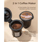 Mini Coffee Maker Single Serve, Instant One Cup for K Cup & Ground Coffee, 6 to 12 Oz Brew Sizes, Capsule Coffee Machine， Black